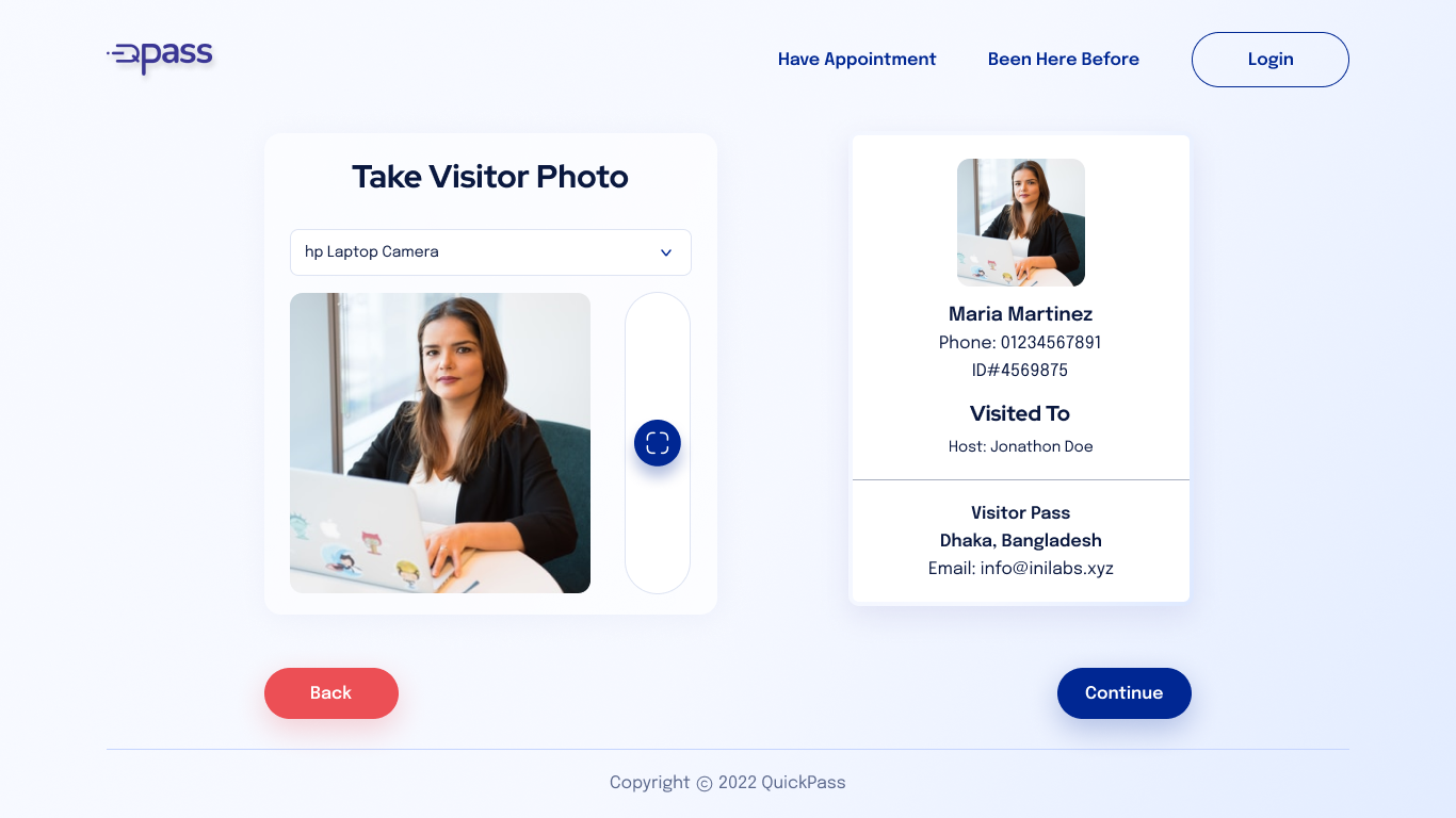 QuickPass Visitor Gate Pass System with Admin Panel, site